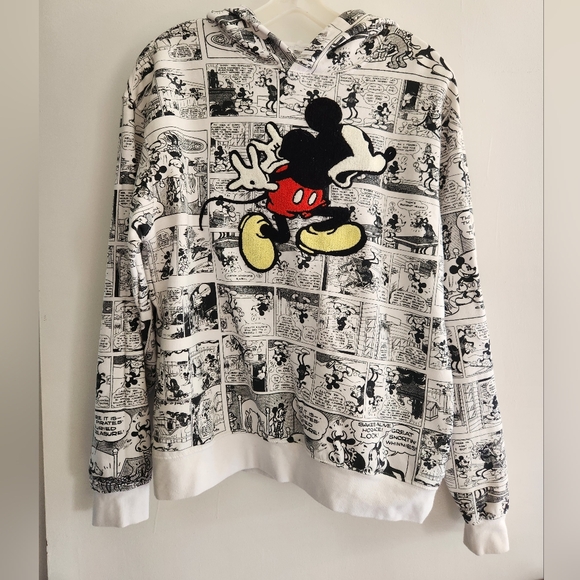 Disney Tops - Mickey mouse comic hoodie unisex sz L